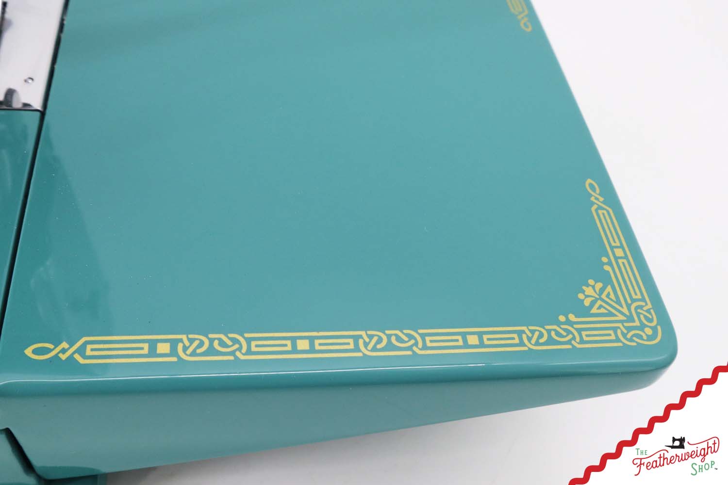 Singer Featherweight 221K, Centennial - EG9647**, Rare Great Britain Decal - Fully Restored in Lagoon