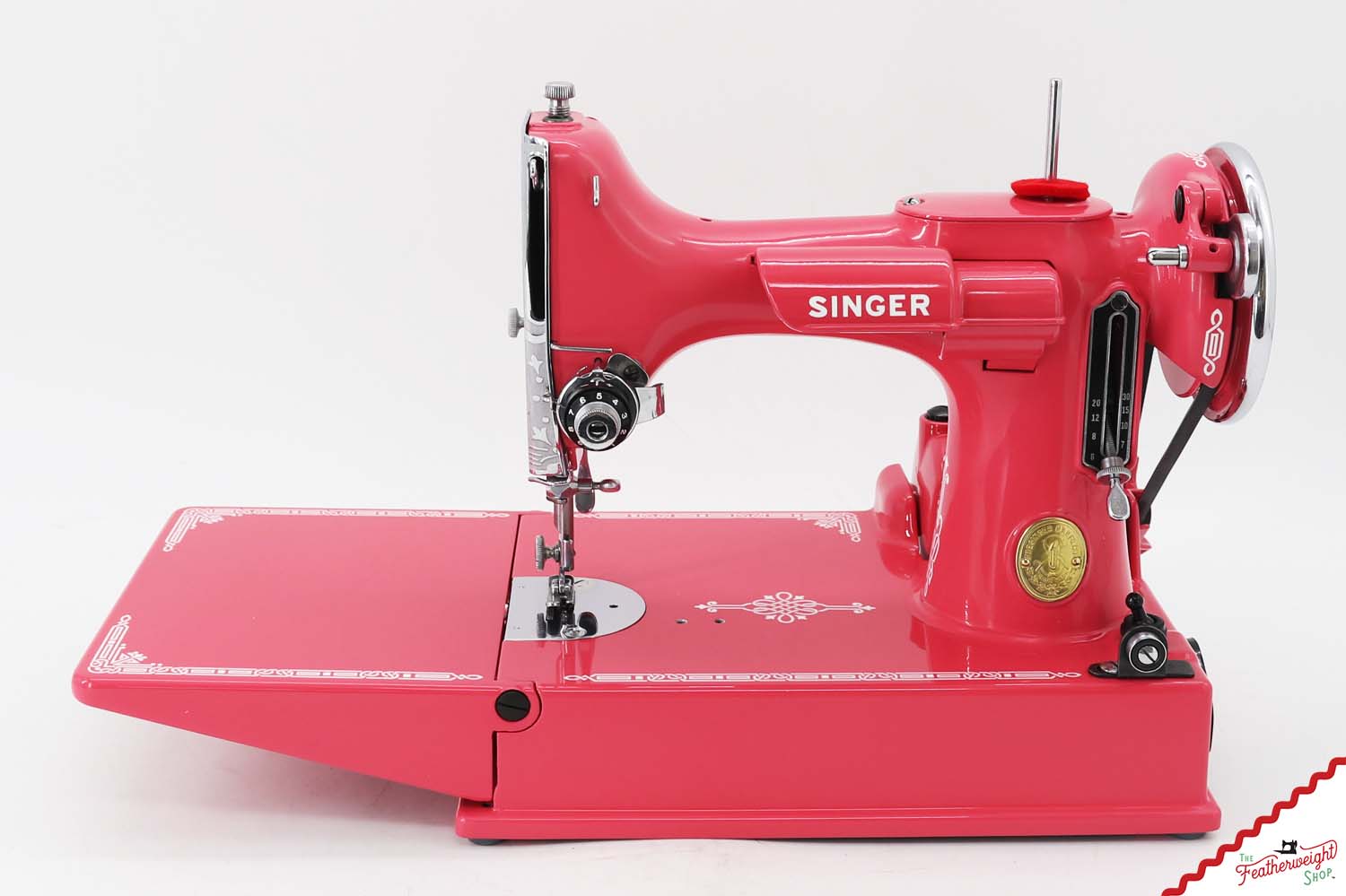 Singer Featherweight 221 AF595*** - Fully Restored in Happy Pink Grapefruit