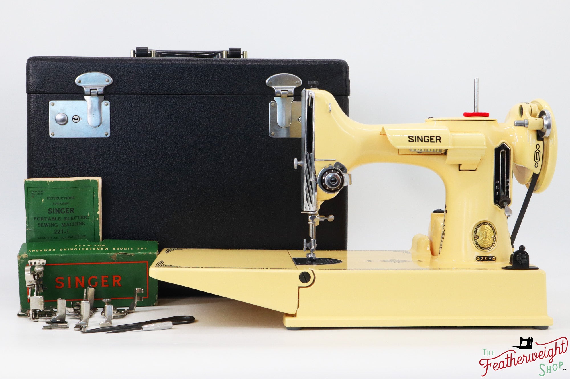 Singer Featherweight 221, AL562*** - Fully Restored in Happy Yellow