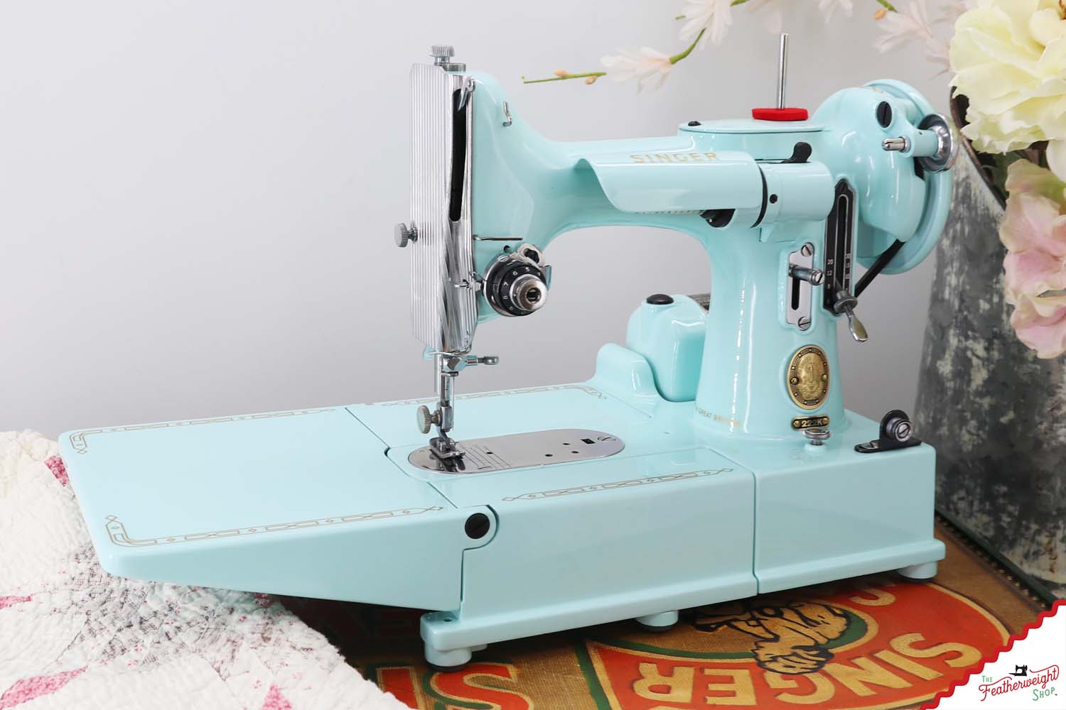 Singer Featherweight 222K - EJ6261** - Fully Restored in Snowflake Blue