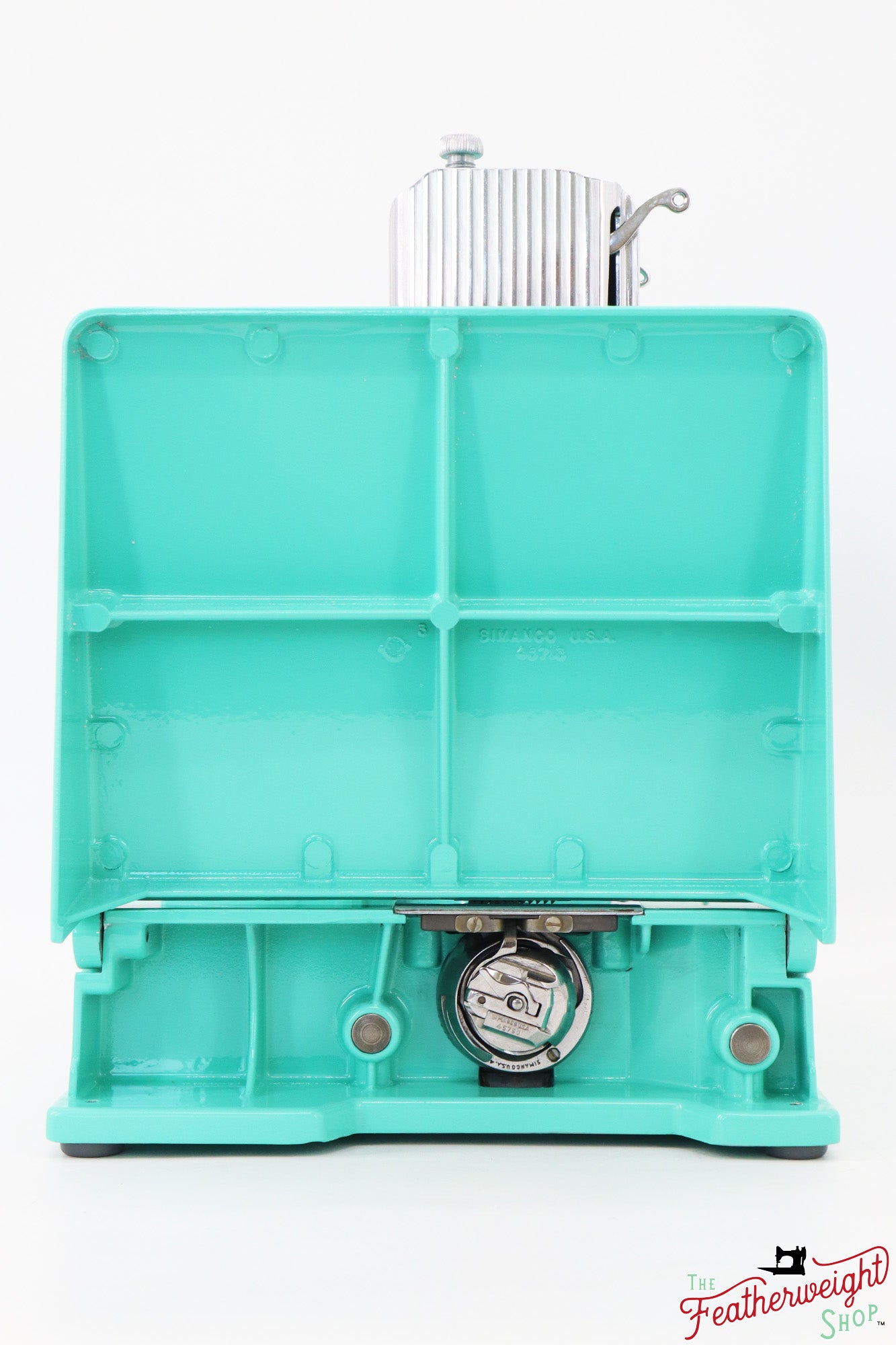 Singer Featherweight 221, AJ217*** - Fully Restored in Caribbean Sea Green