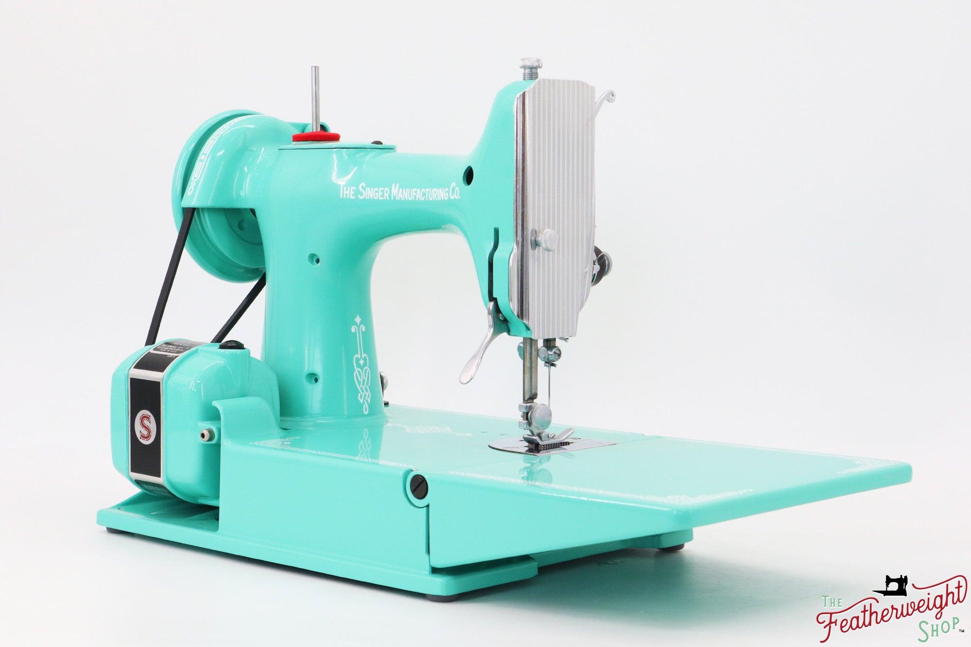 Singer Featherweight 221, AJ217*** - Fully Restored in Caribbean Sea Green