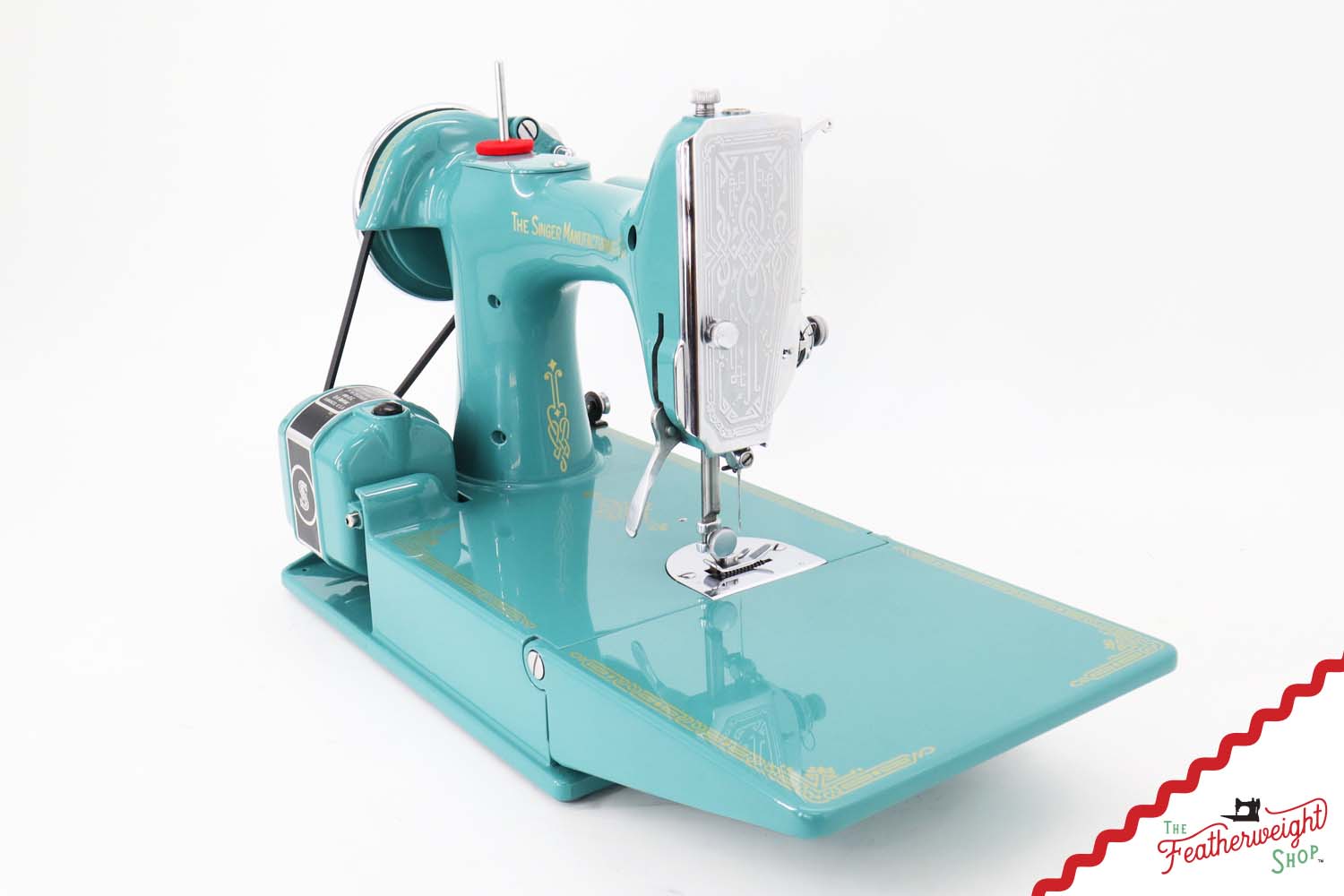 Singer Featherweight 221, AE079*** - Fully Restored in Lagoon