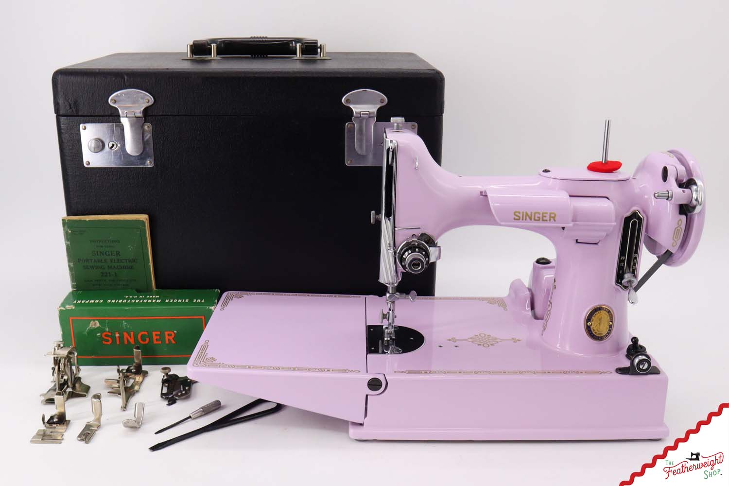 Singer Featherweight 221, Centennial - AJ909*** - Fully Restored in Wisteria