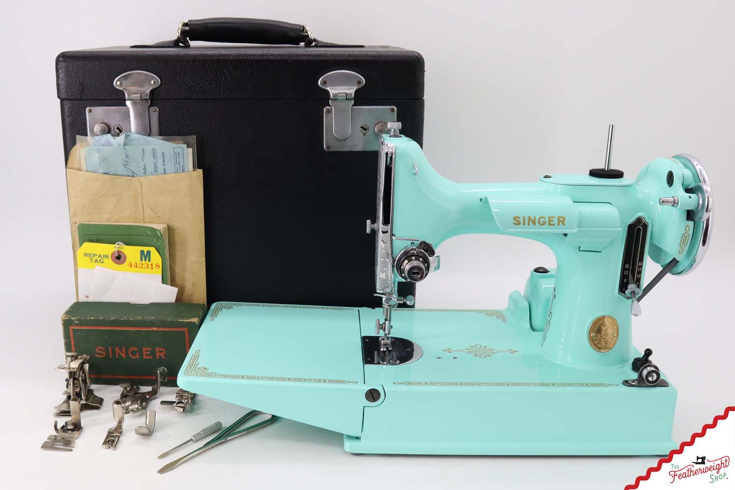 Singer Featherweight 221, AG005*** - Fully Restored in Jenny Blue