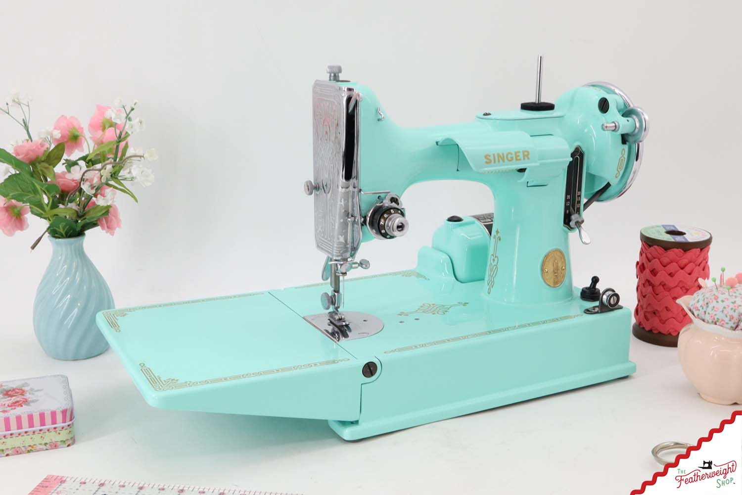 Singer Featherweight 221, AG005*** - Fully Restored in Jenny Blue