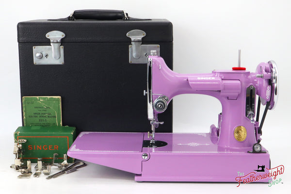EENK インク シングル ブレスト ブレザー LAVENDER Singer Featherweight 221 AE5408** - Fully Restored in Lilac