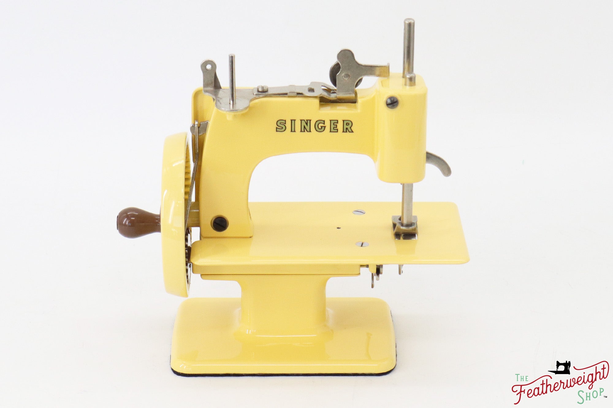 Singer Sewhandy Model 20, Red 'S' - Fully Restored in Happy Yellow, April 2024