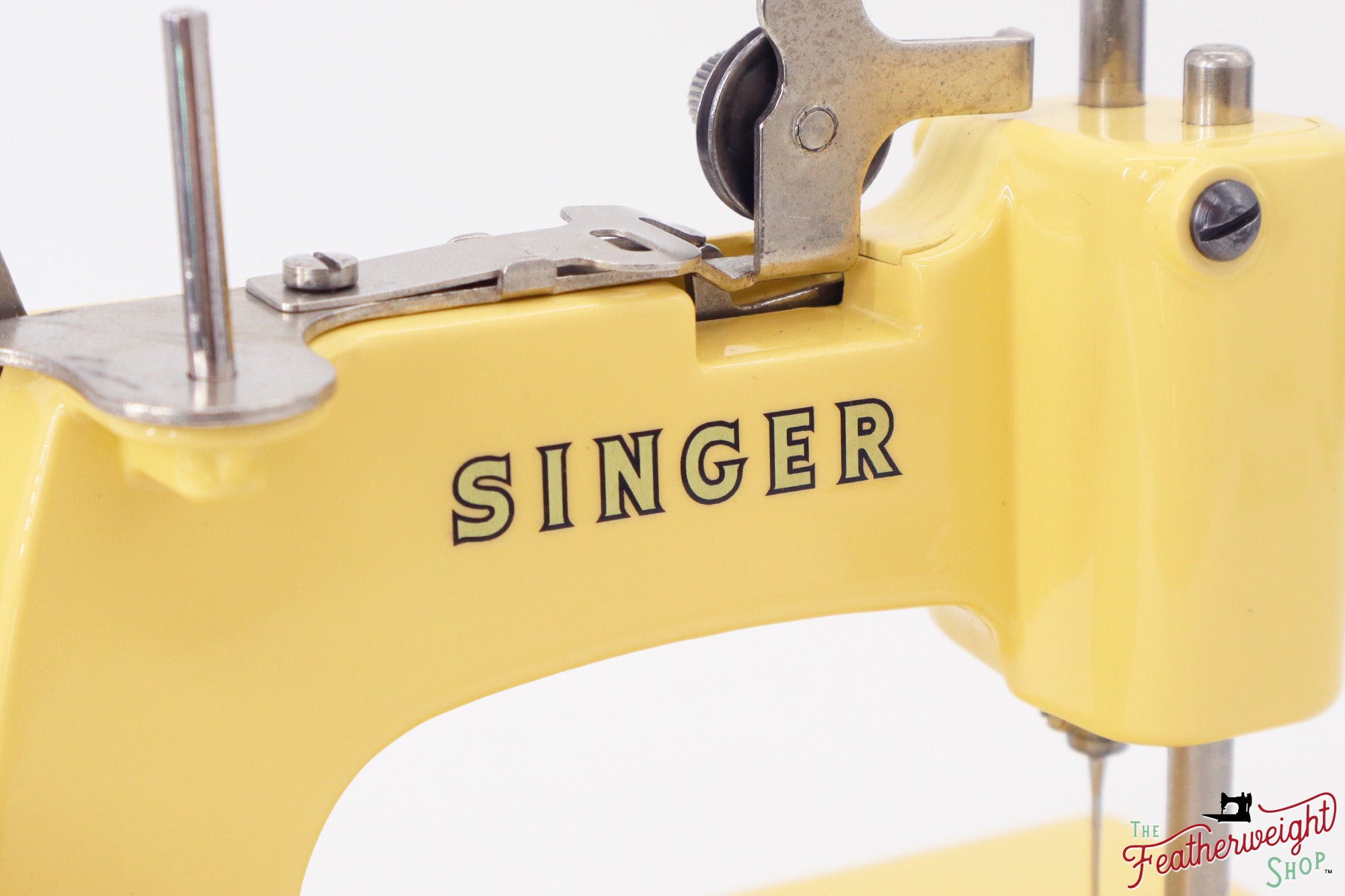 Singer Sewhandy Model 20, Red 'S' - Fully Restored in Happy Yellow, April 2024