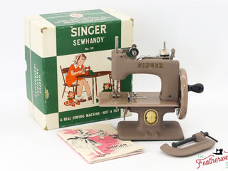 Load image into Gallery viewer, Singer Sewhandy Model 20 - Wrinkle / Warm Taupe, Complete Set! April 2024