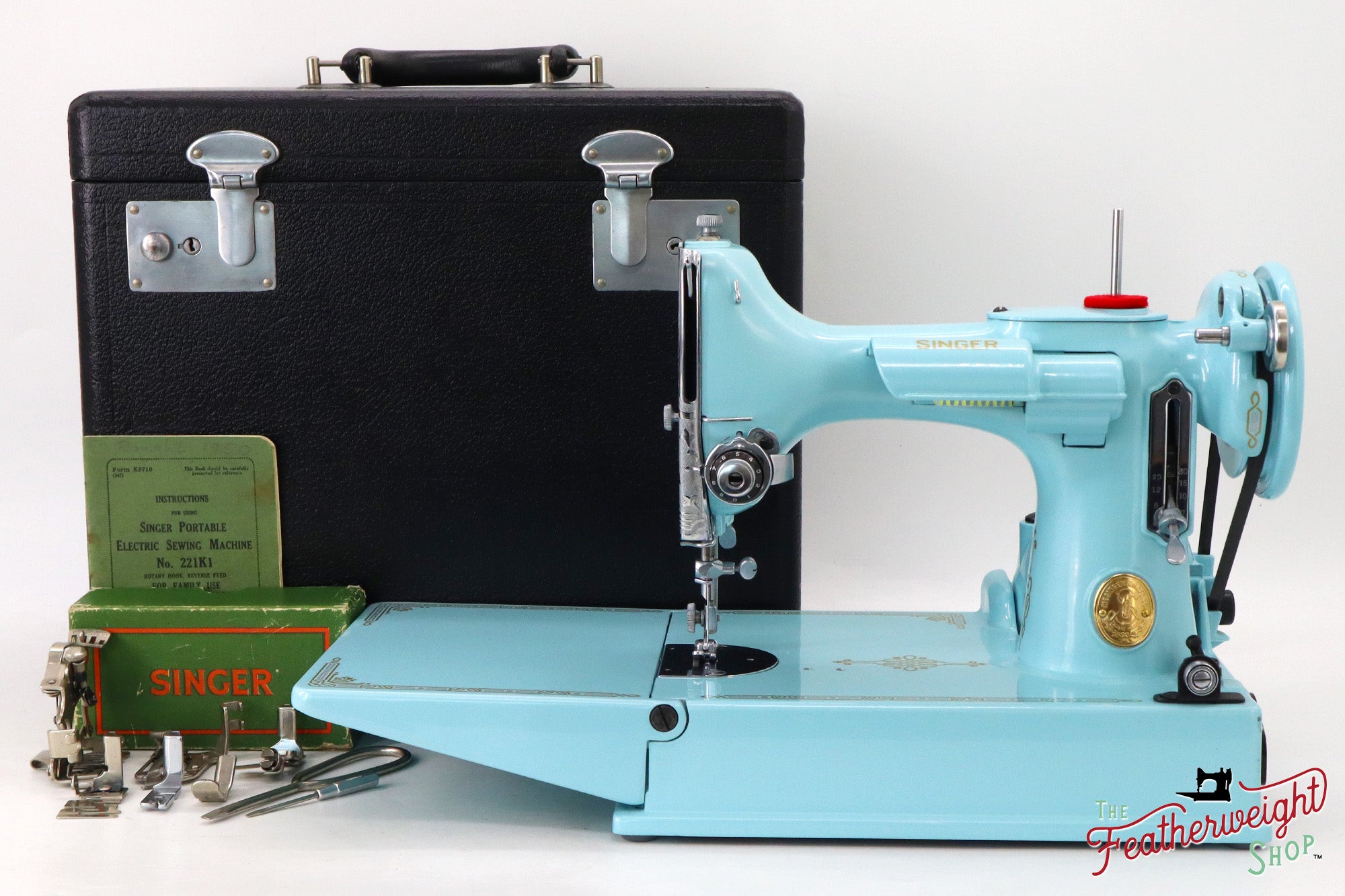 Singer Featherweight 221K - EF562*** - Fully Restored in Snowflake Blue