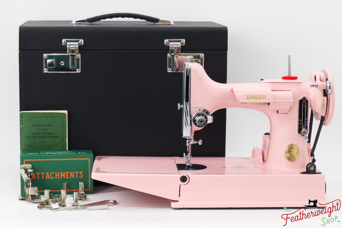 Singer Featherweight 221, AJ370*** - Fully Restored in Rosy Posy Pink ...