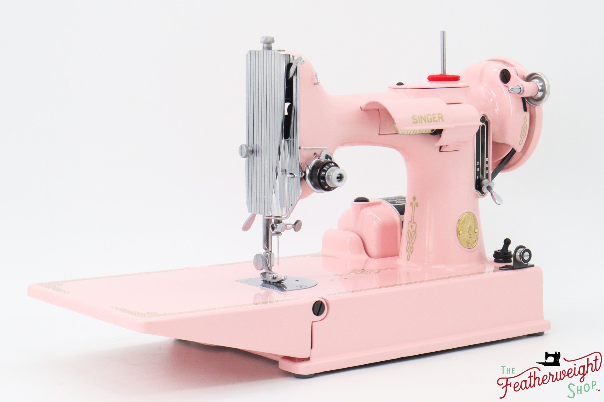 Singer Featherweight 221, AJ370*** - Fully Restored in Rosy Posy Pink