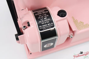 Singer Featherweight 221, AJ370*** - Fully Restored in Rosy Posy Pink