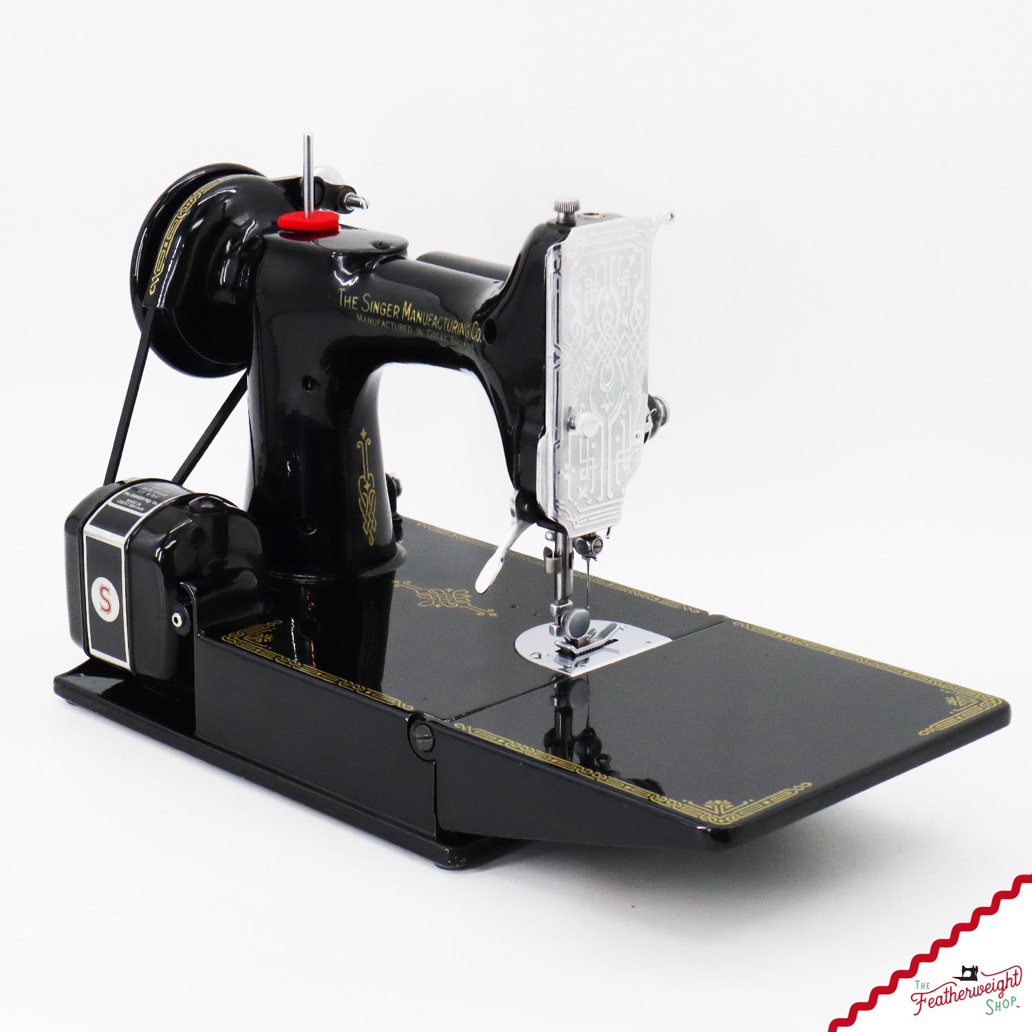 Singer Featherweight 221K, EF160***, RARE Great Britain Decal