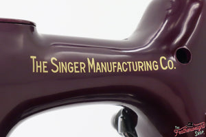 Singer Featherweight 221, AF870*** - Fully Restored in Star Garnet