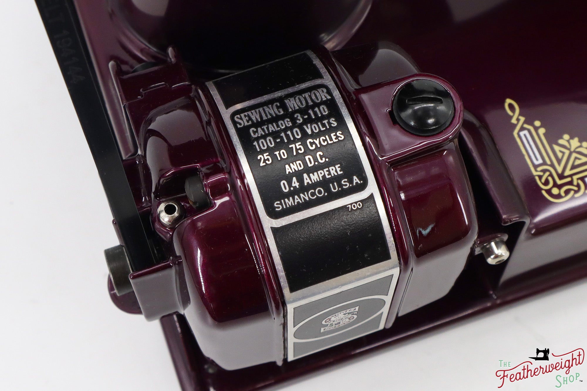 Singer Featherweight 221, AF870*** - Fully Restored in Star Garnet