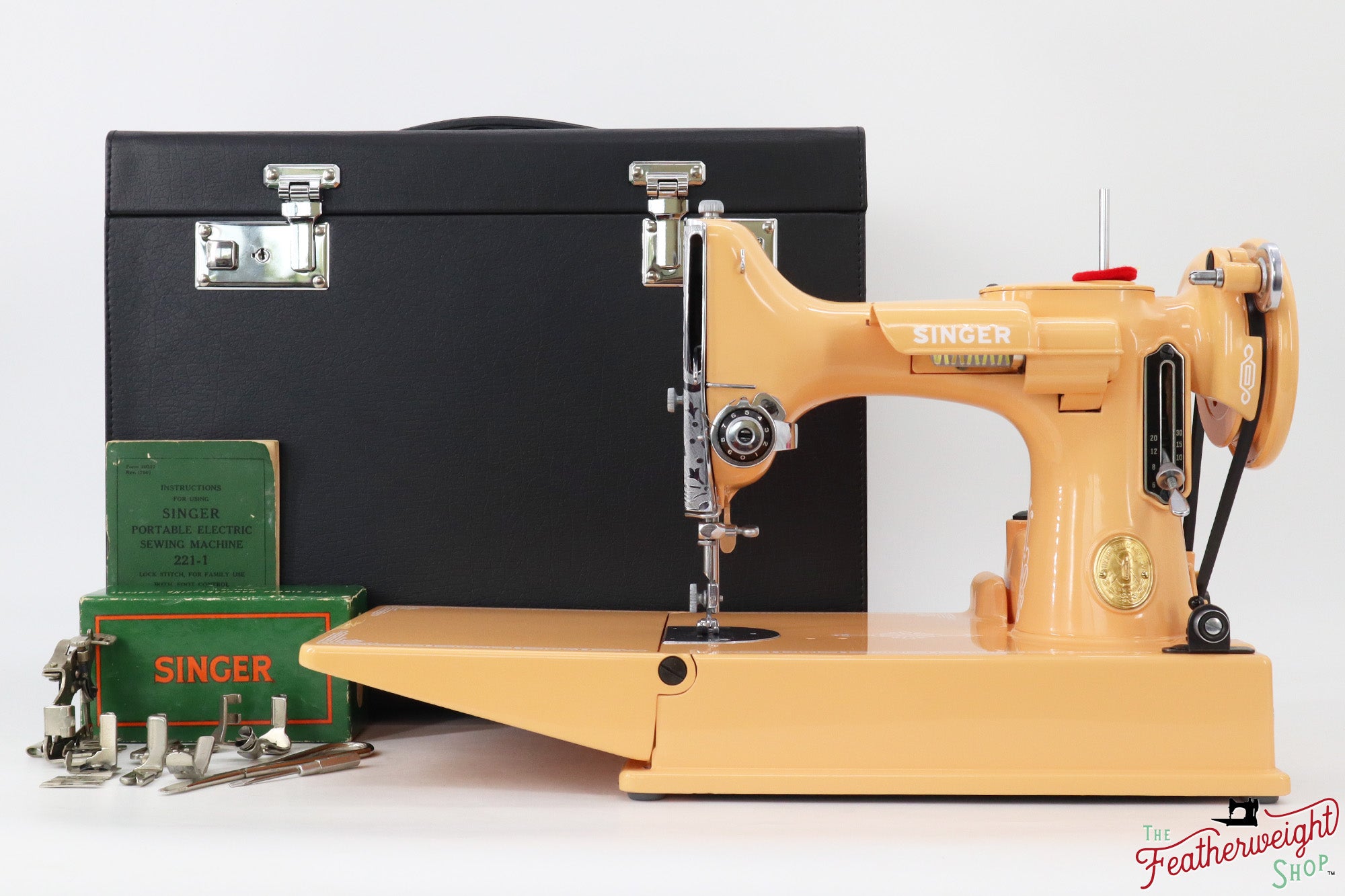 Singer Featherweight 221, AG6181** - Fully Restored in Dreamcicle