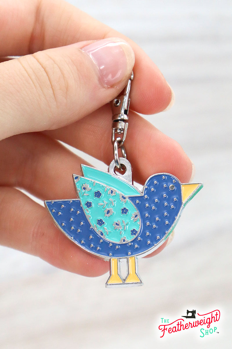 Keyring & Keychain Enamel Charm, BIRD by Lori Holt