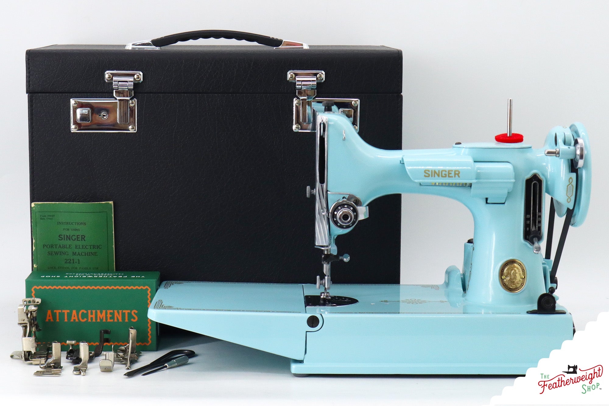 Singer Featherweight 221, AL409*** - Fully Restored in Cinderella Blue