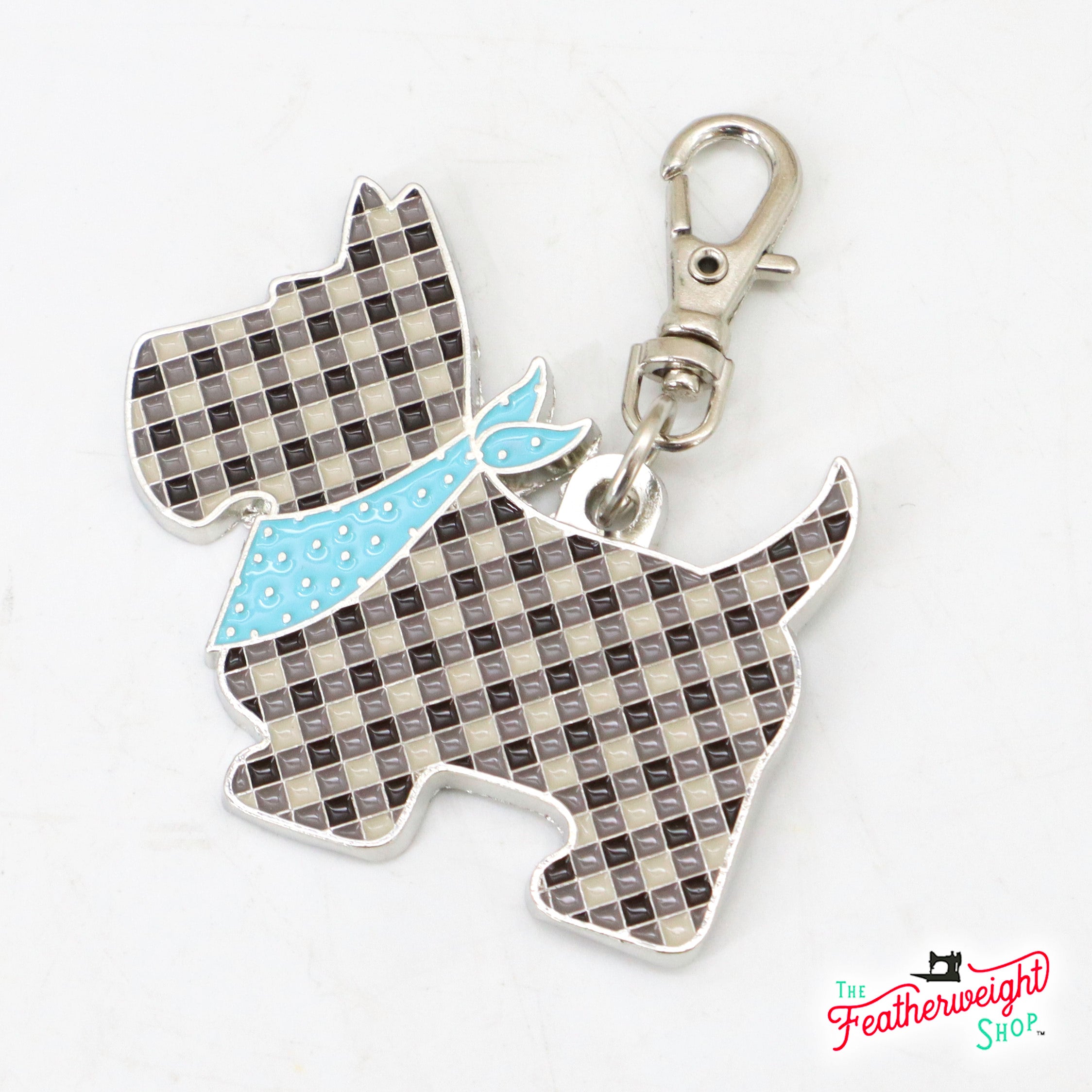 Keyring & Keychain Enamel Charm, SCOTTIE DOG by Lori Holt