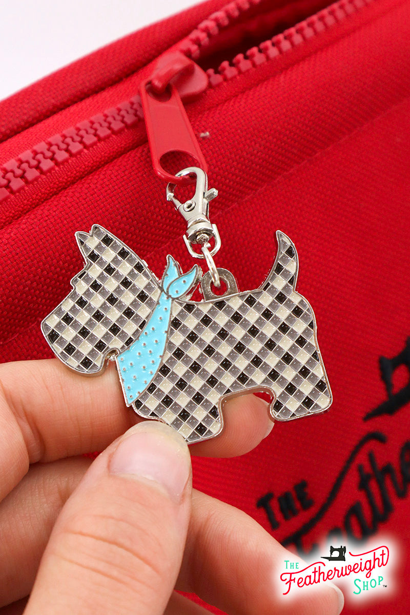 Keyring & Keychain Enamel Charm, SCOTTIE DOG by Lori Holt