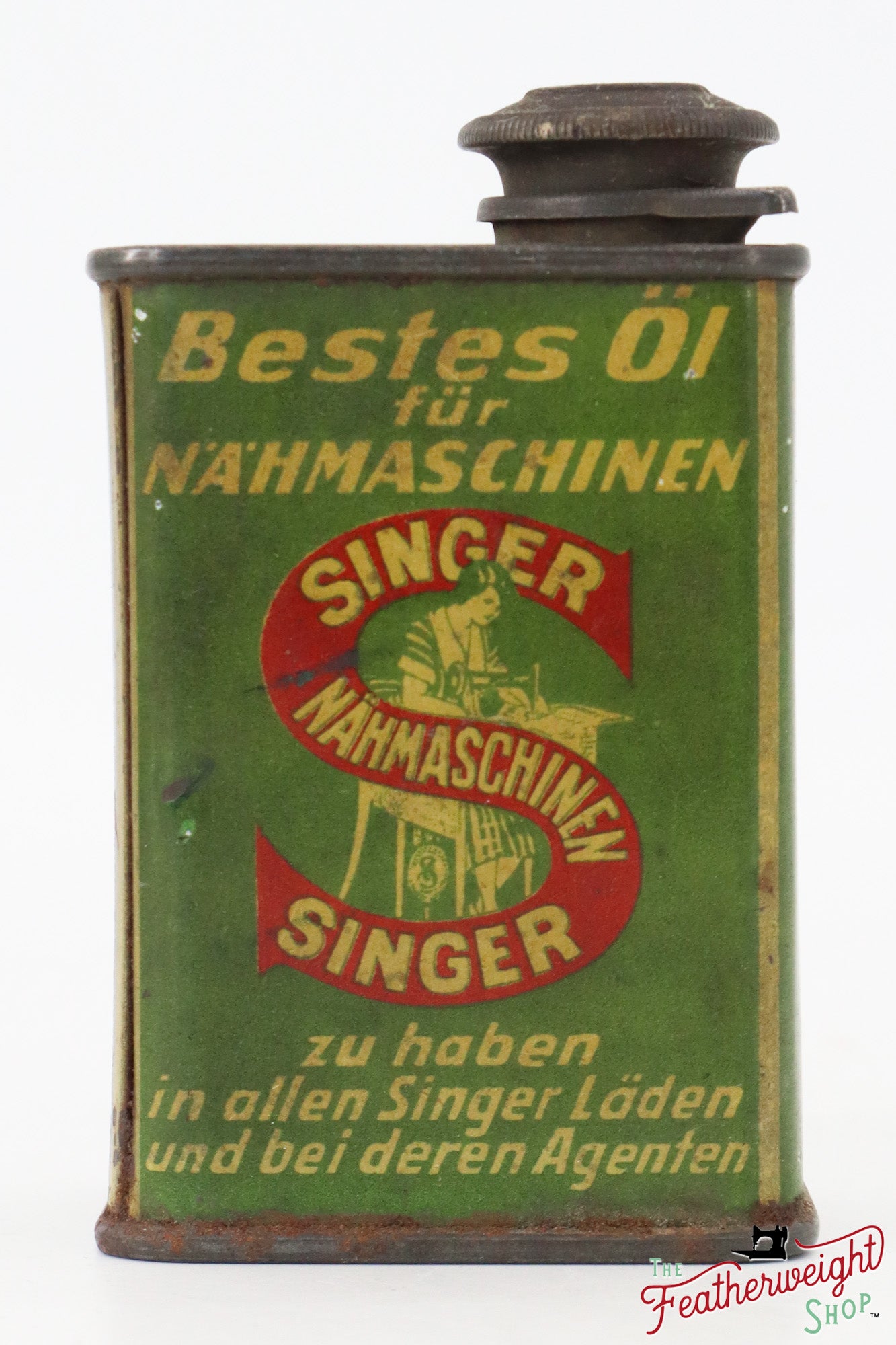 Oil Can, Square - German, Singer (Vintage Original) - RARE