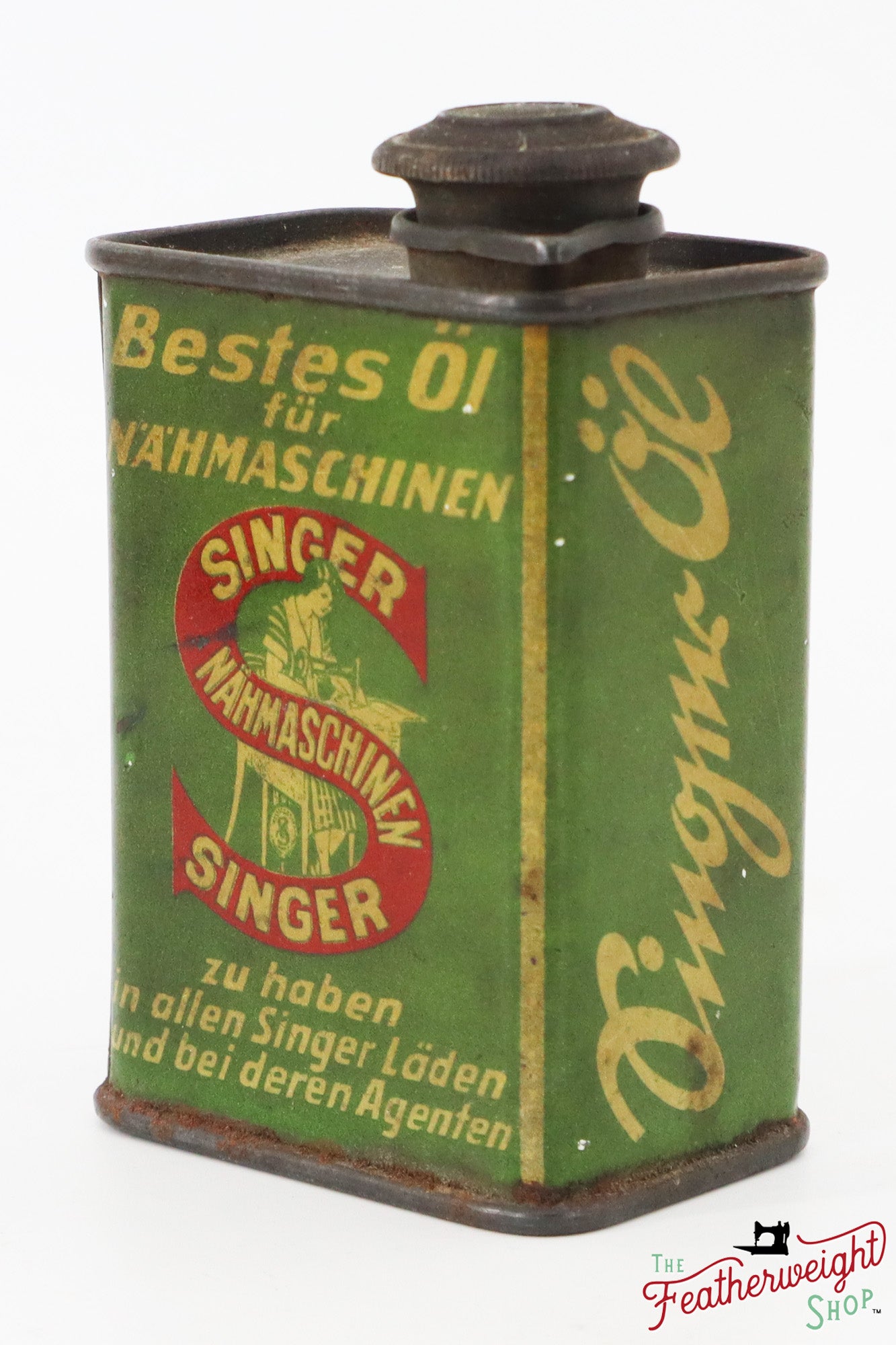 Oil Can, Square - German, Singer (Vintage Original) - RARE