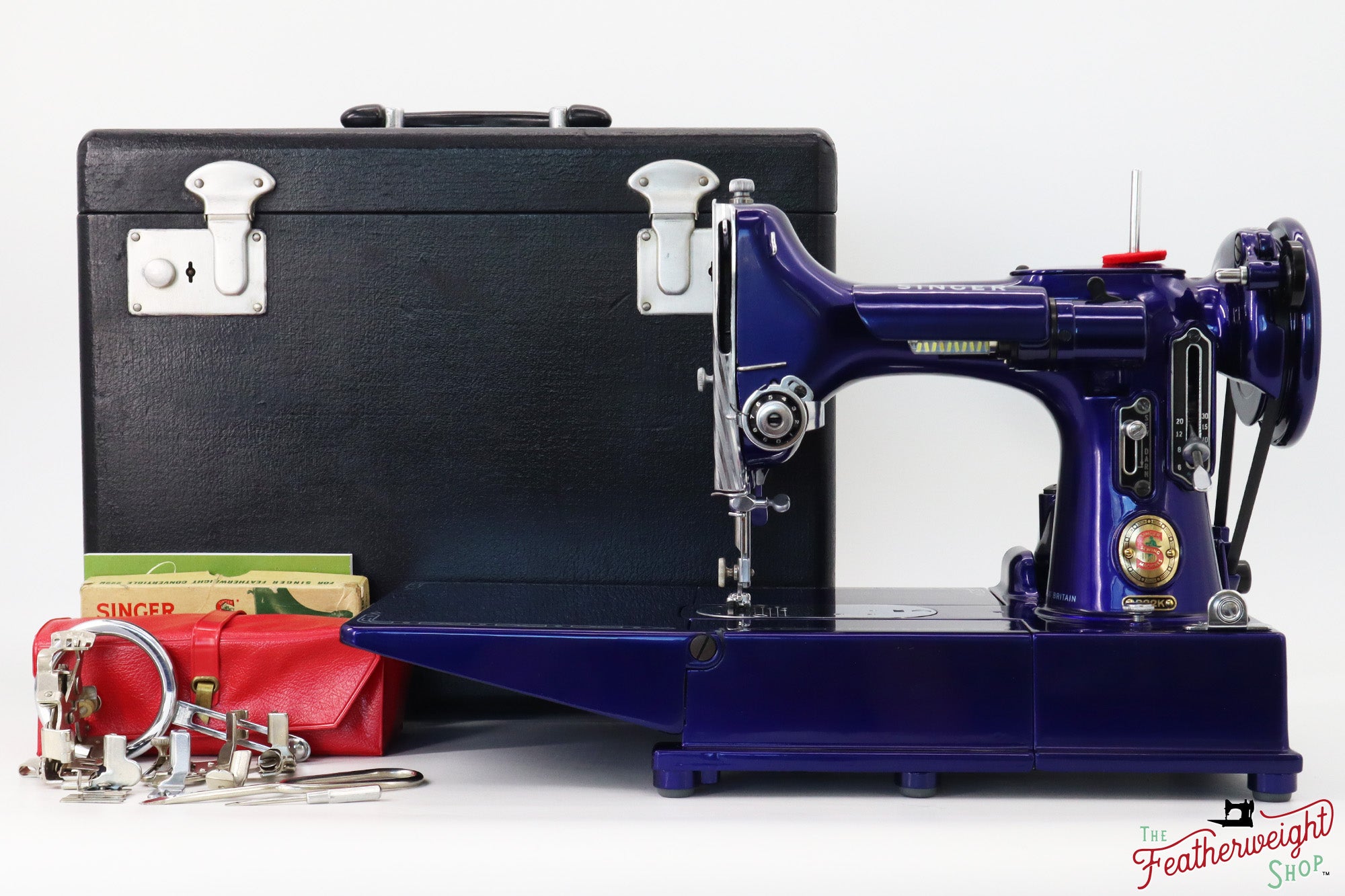 Singer Featherweight 222K Red 'S' - EP7595** - Fully Restored in Cobalt Blue