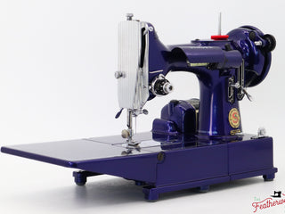 Load image into Gallery viewer, Singer Featherweight 222K Red &#39;S&#39; - EP7595** - Fully Restored in Cobalt Blue