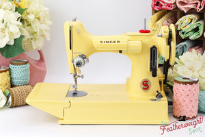 Singer Featherweight 221K7 Sewing Machine EV971*** - Fully Restored in Happy Yellow
