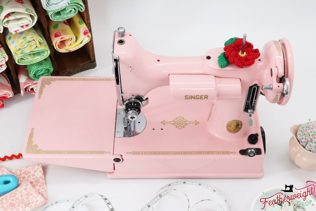 Singer Featherweight 221, AJ370*** - Fully Restored in Rosy Posy Pink ...