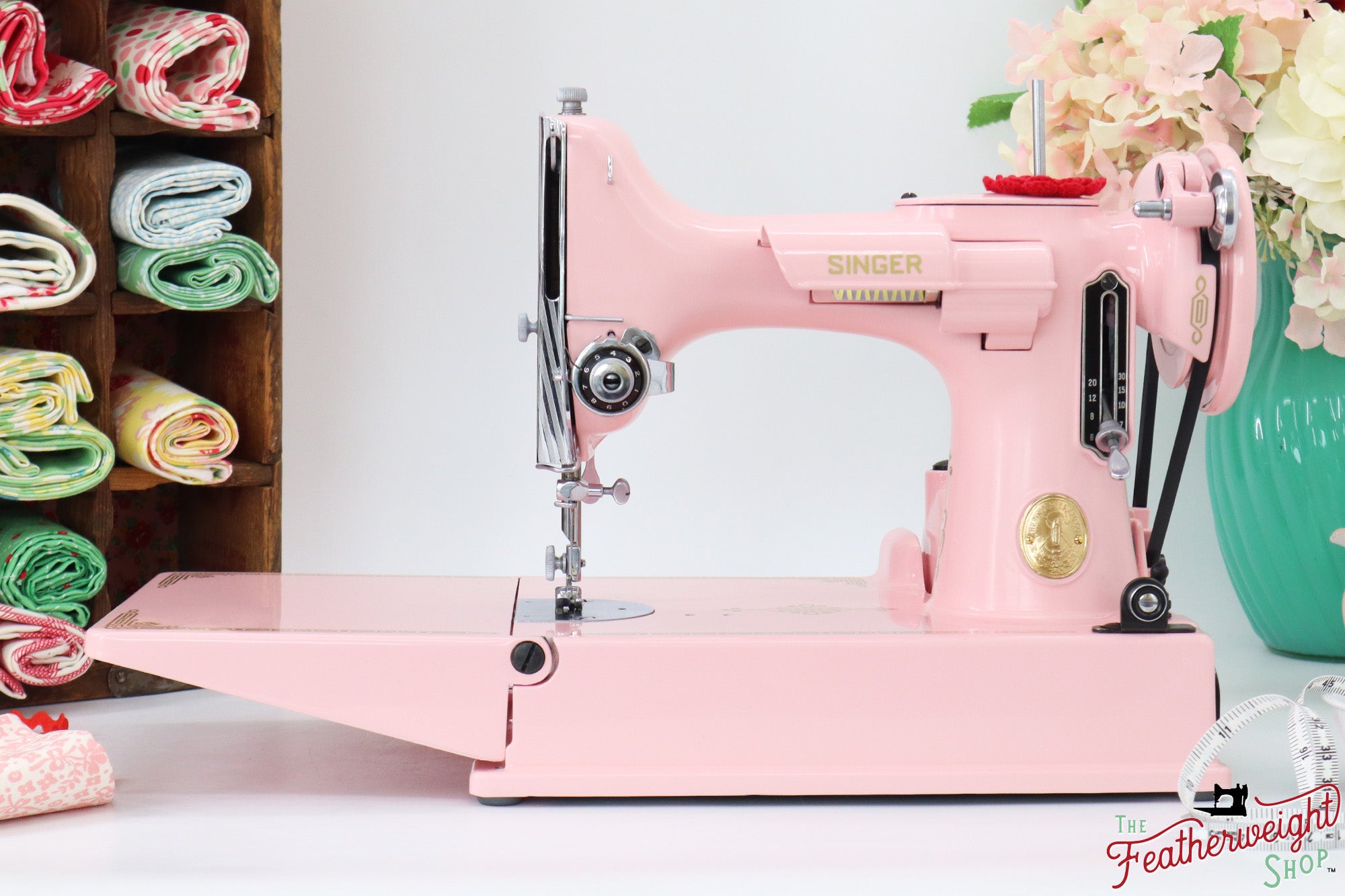 Singer Featherweight 221, AJ370*** - Fully Restored in Rosy Posy Pink ...