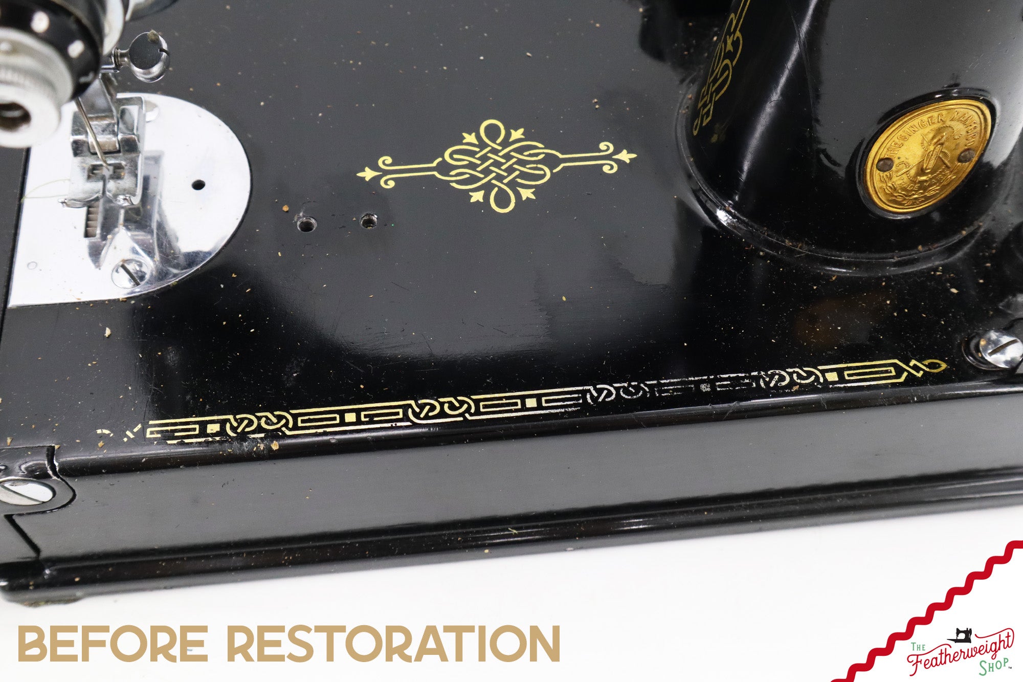 Singer Featherweight Top Decal 221 Fully Restored in Brandywine, AF383924 - SCARCE