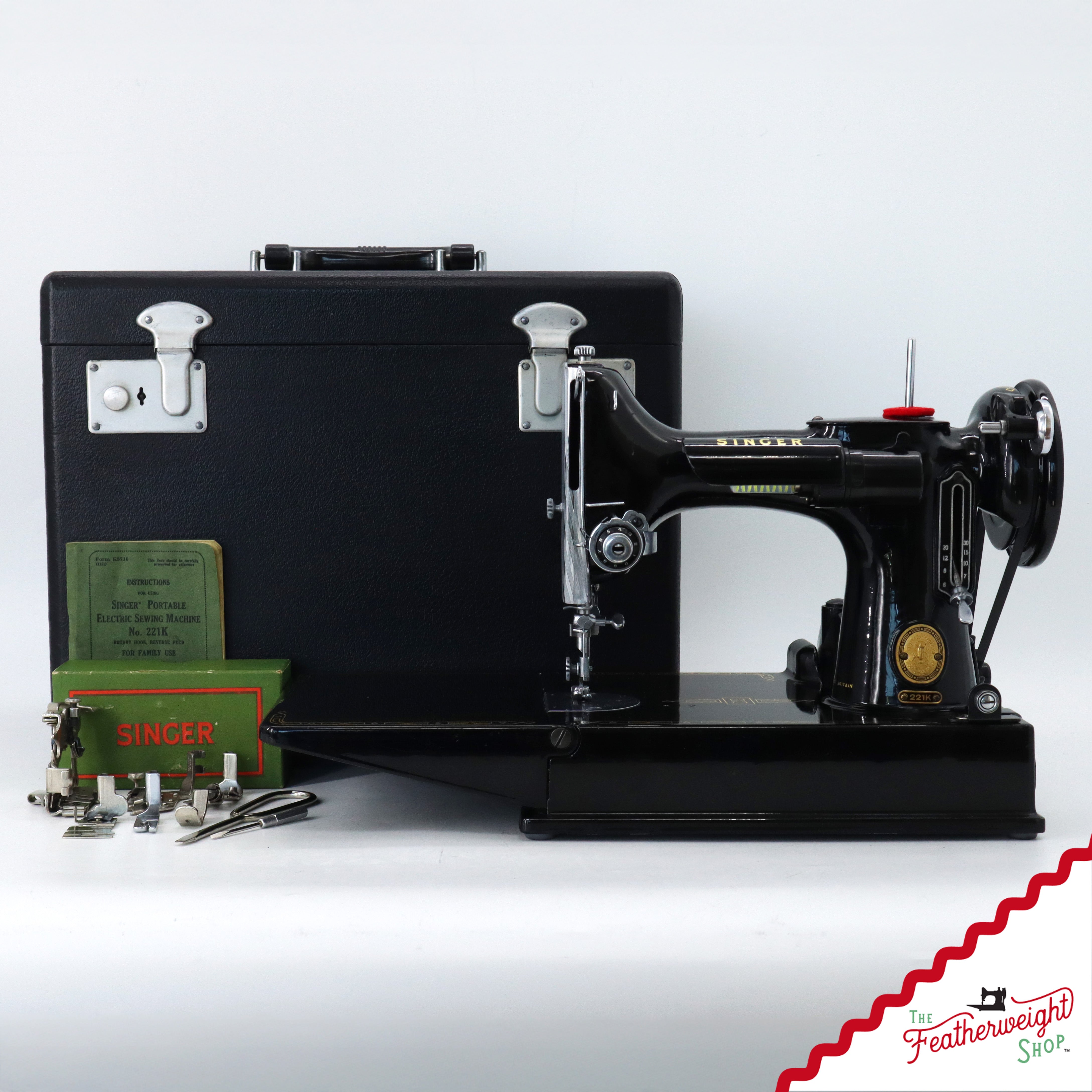 Singer Featherweight 221K Sewing Machine, 1955 - EK2074**