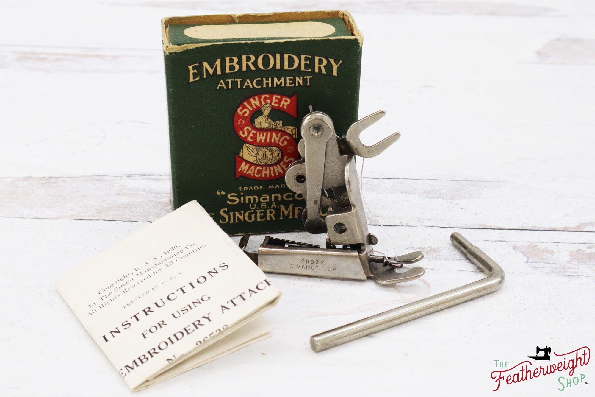 Single Thread Embroidery Attachment, Singer (Vintage Original) – The ...