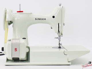 Load image into Gallery viewer, Singer Featherweight 221K Sewing Machine, WHITE FA203*** - RARE Case!