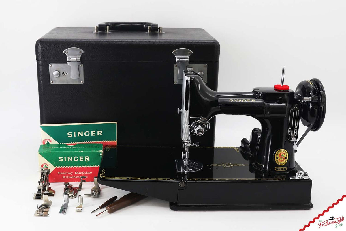 Singer Featherweight 221K Sewing Machine, RED "S" - ES2490**