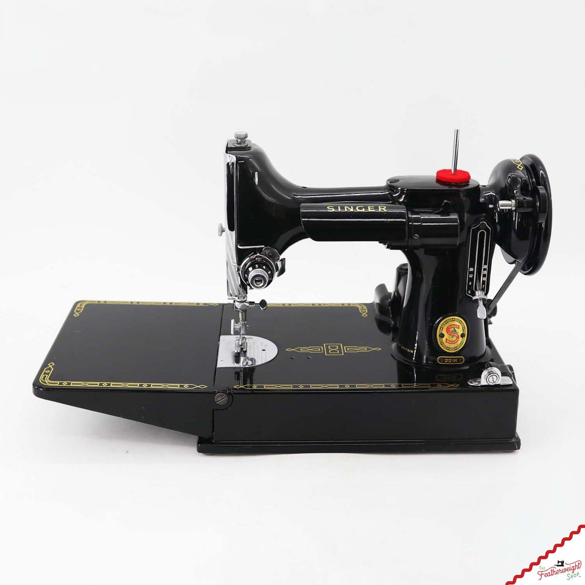 Singer Featherweight 221K Sewing Machine, RED "S" - ES2490**