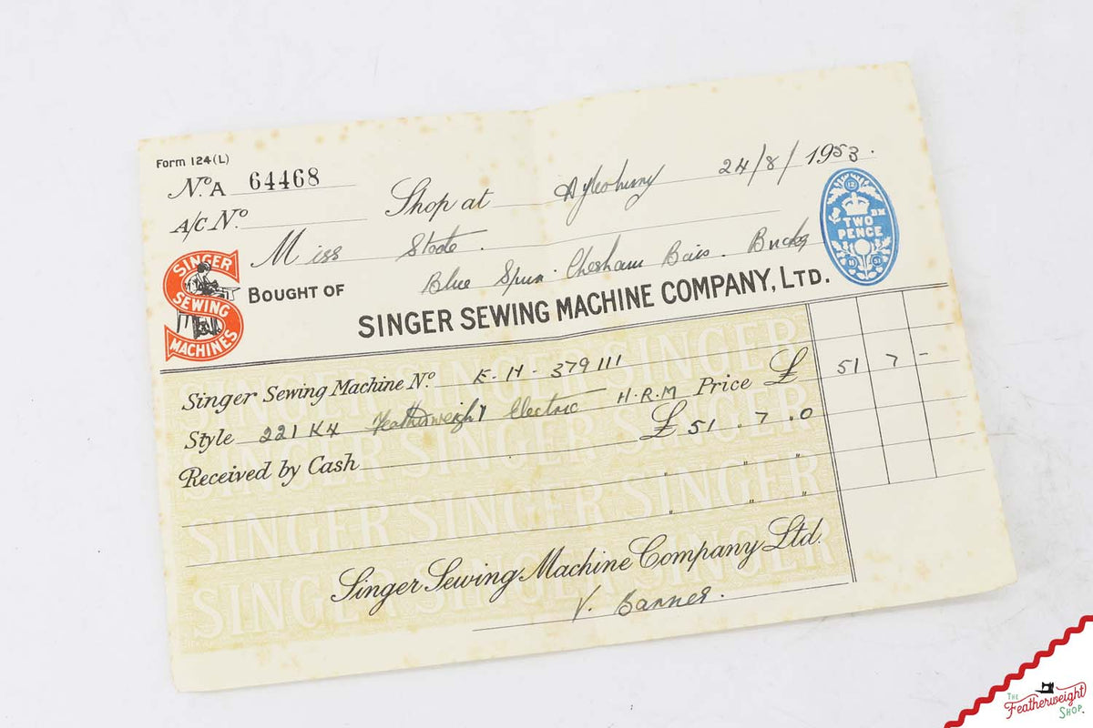 Singer Featherweight 221 Sewing Machine, EH3791** - 1952