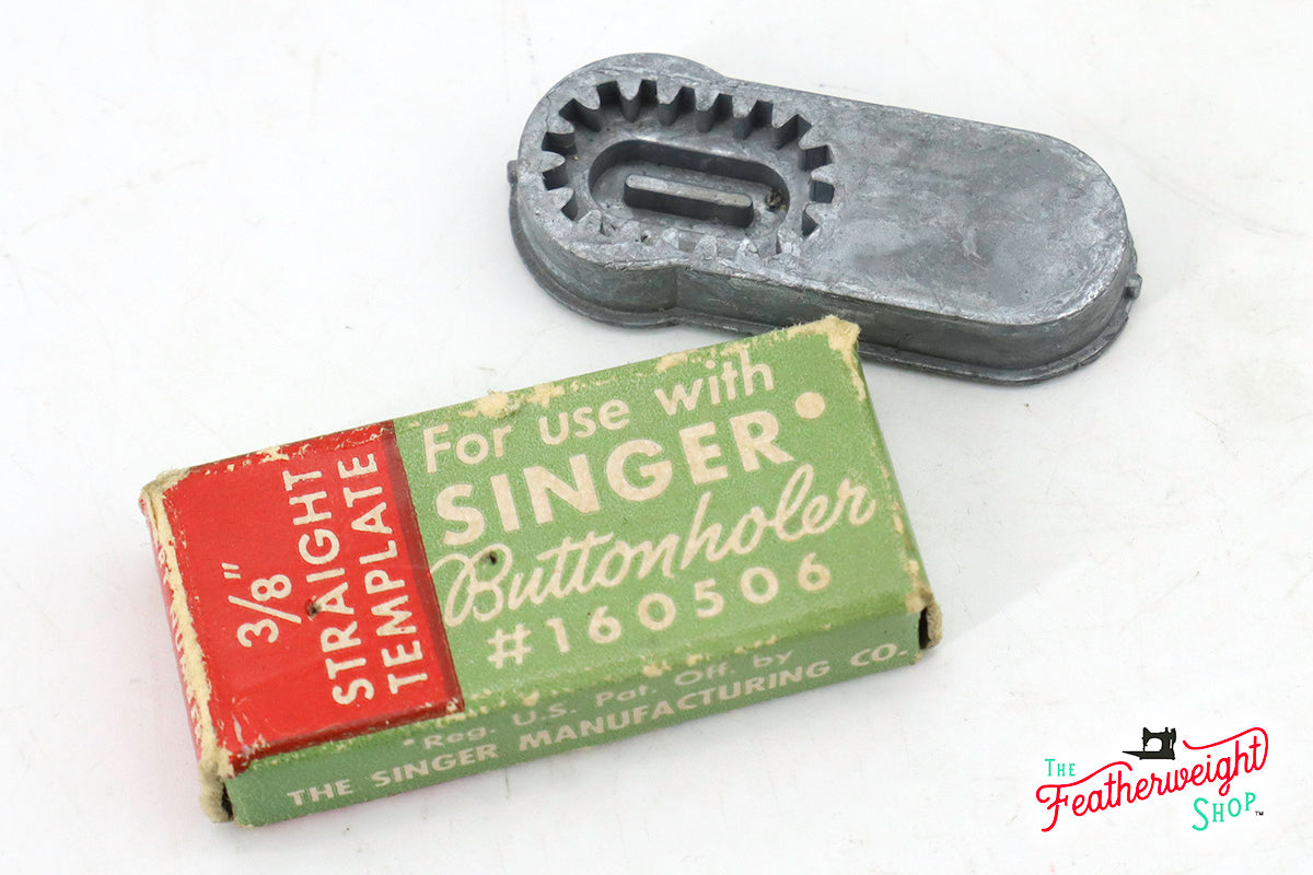 Singer Buttonholer Attachment Template, BOXED (Vintage Original) - RARE