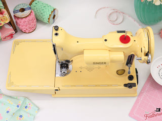 Load image into Gallery viewer, Singer Featherweight 221, AK578*** - Fully Restored in Happy Yellow