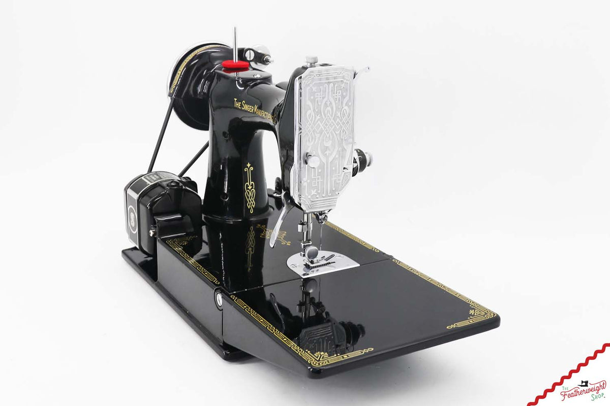 Singer Featherweight 221 Sewing Machine, AF374*** - Corduroy Insert - RARE