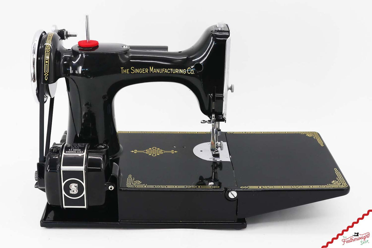 Singer Featherweight 221 Sewing Machine, AF374*** - Corduroy Insert - RARE