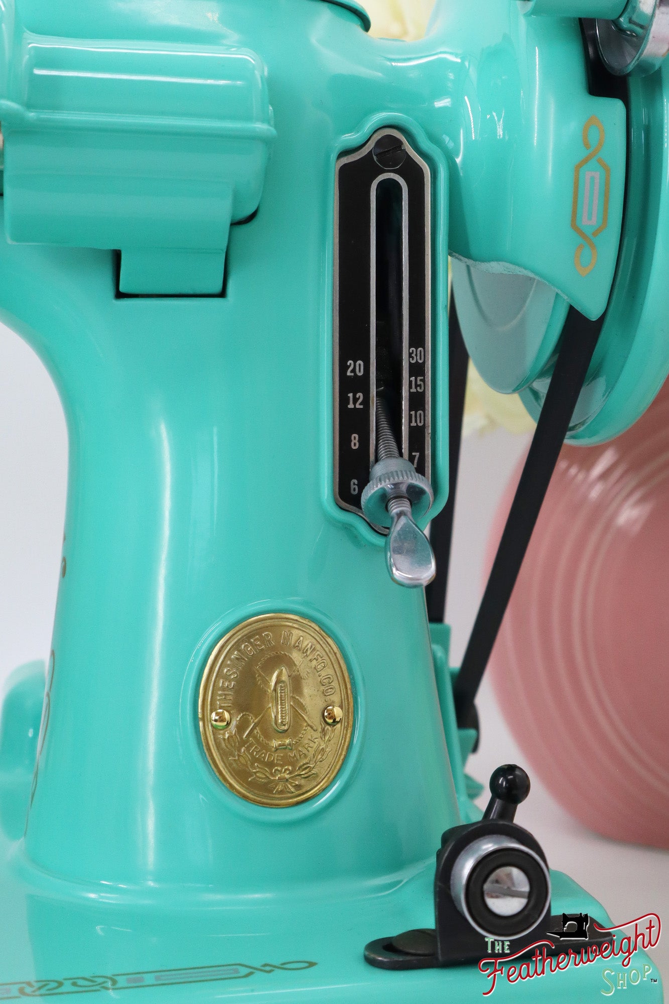 Singer Featherweight 221, AJ587*** - Fully Restored in Caribbean Sea Green