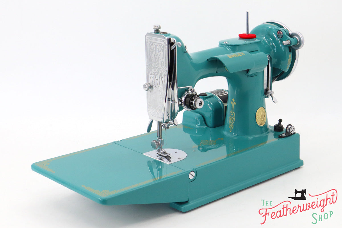 Singer Featherweight 221, AE779*** - Fully Restored in Lagoon