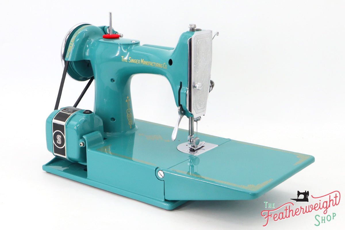 Singer Featherweight 221, AE779*** - Fully Restored in Lagoon