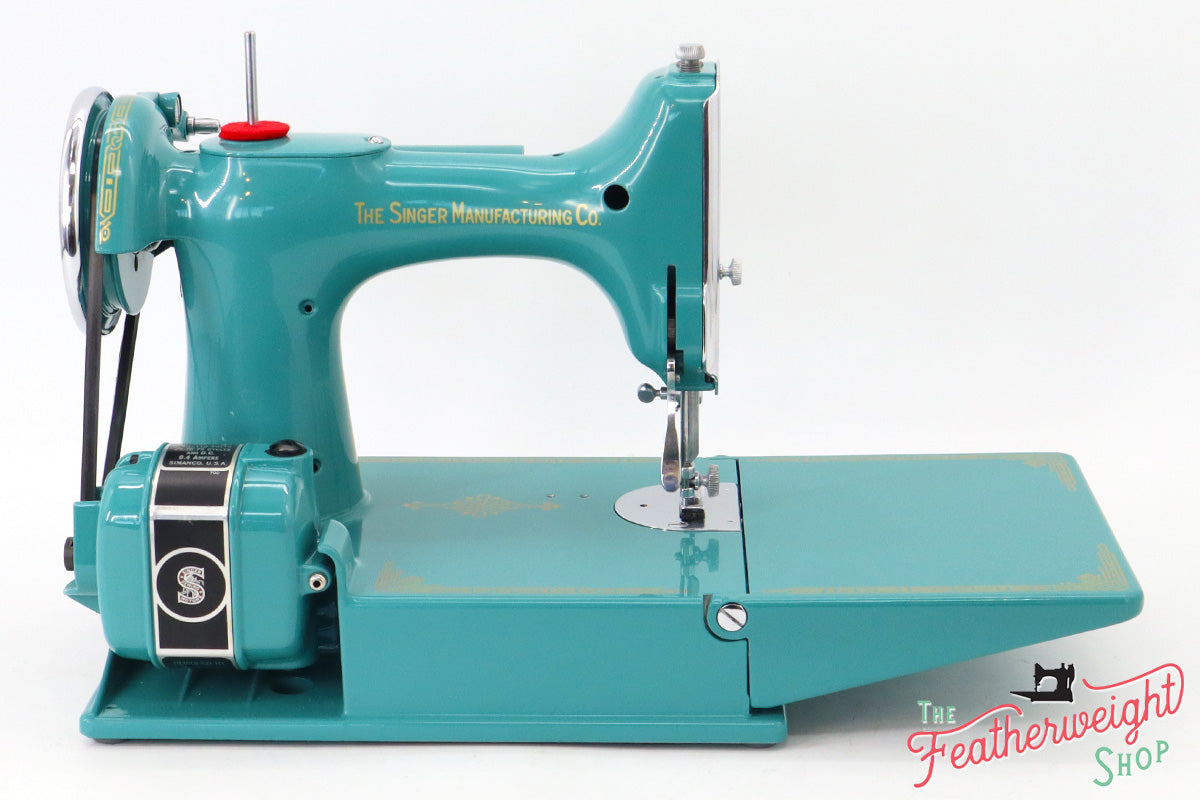 Singer Featherweight 221, AE779*** - Fully Restored in Lagoon