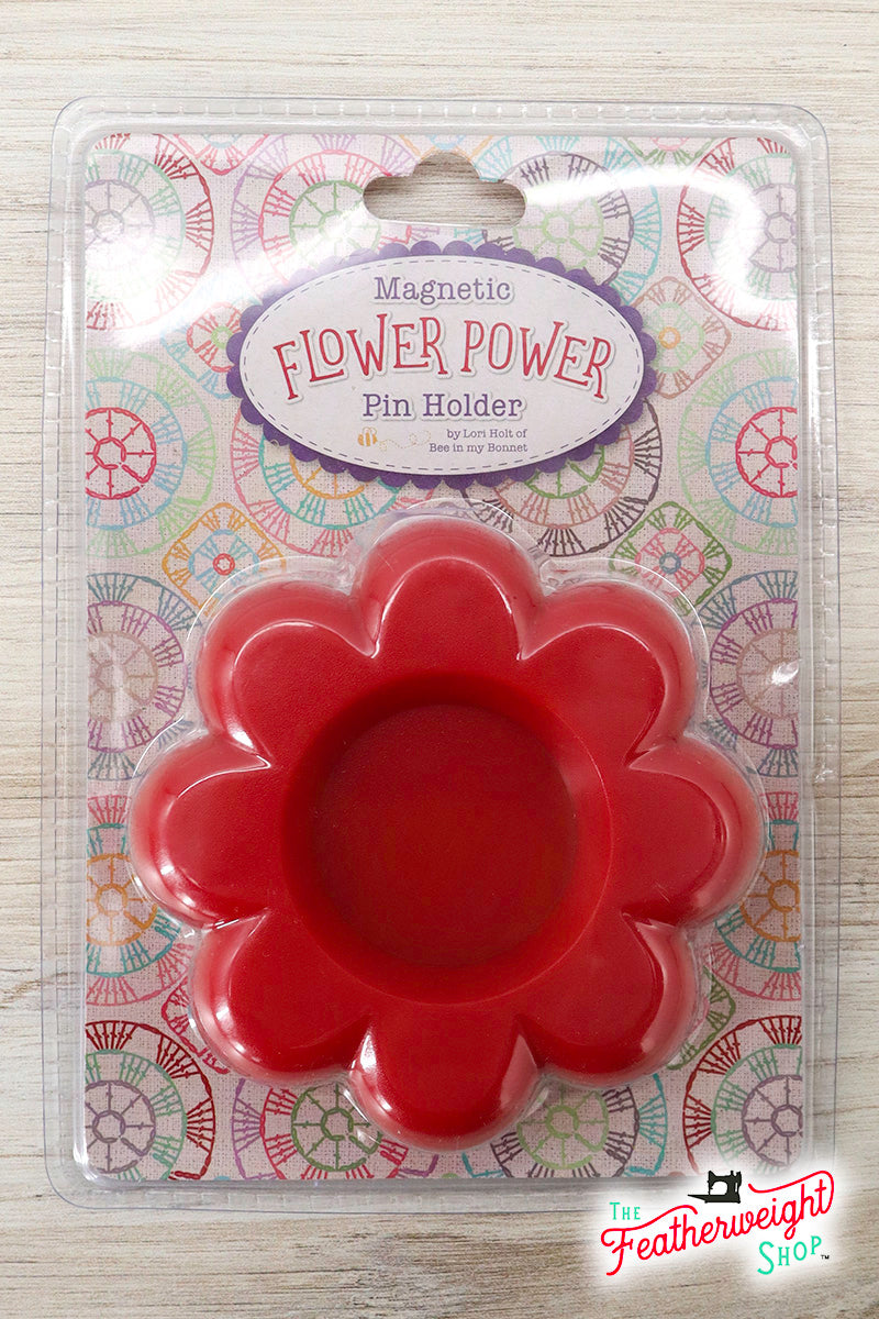 Magnetic Dish, RED Flower Power for Pins by Lori Holt