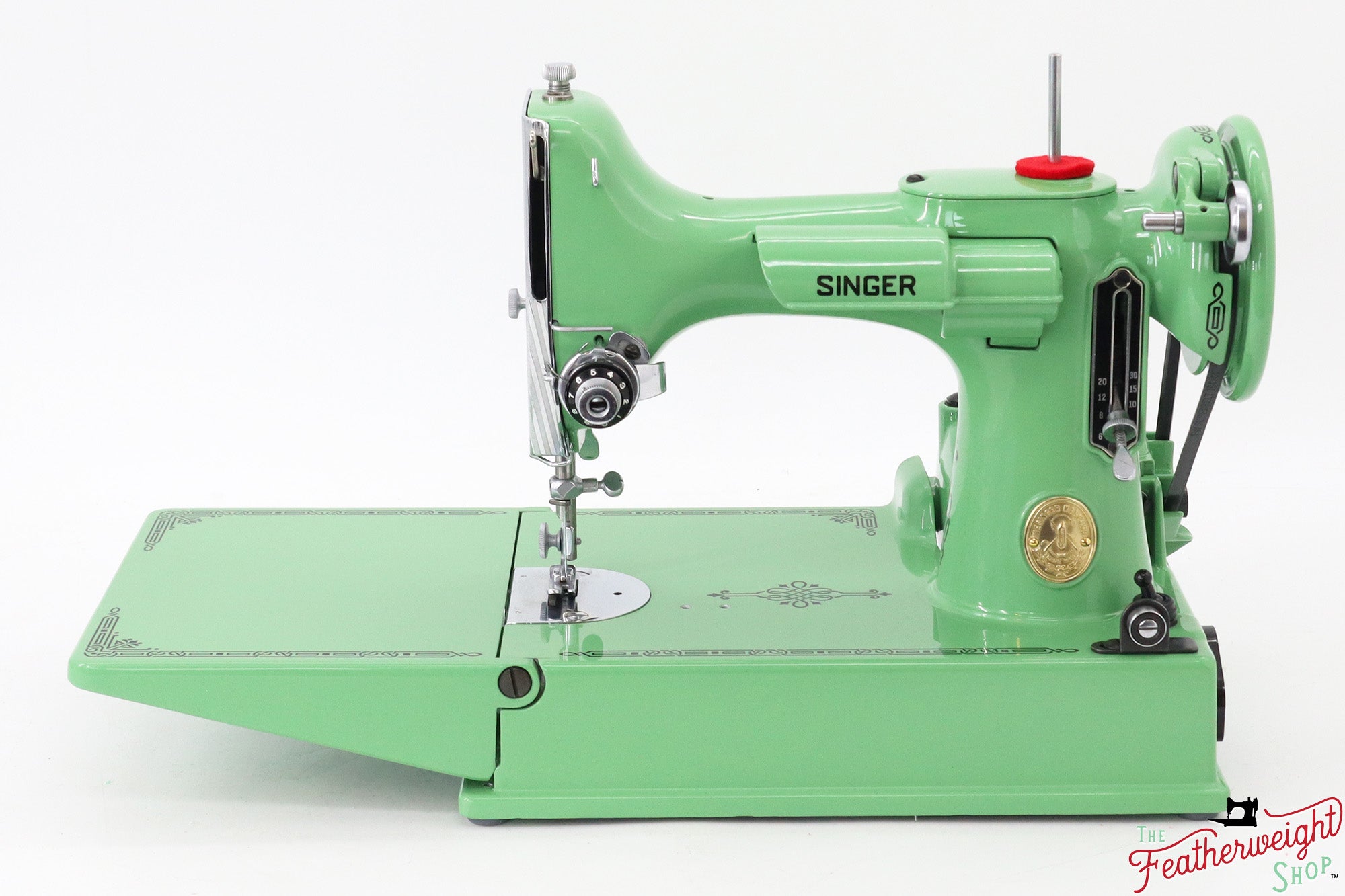 Singer Featherweight 221, AH983*** - Fully Restored in Art Deco Green